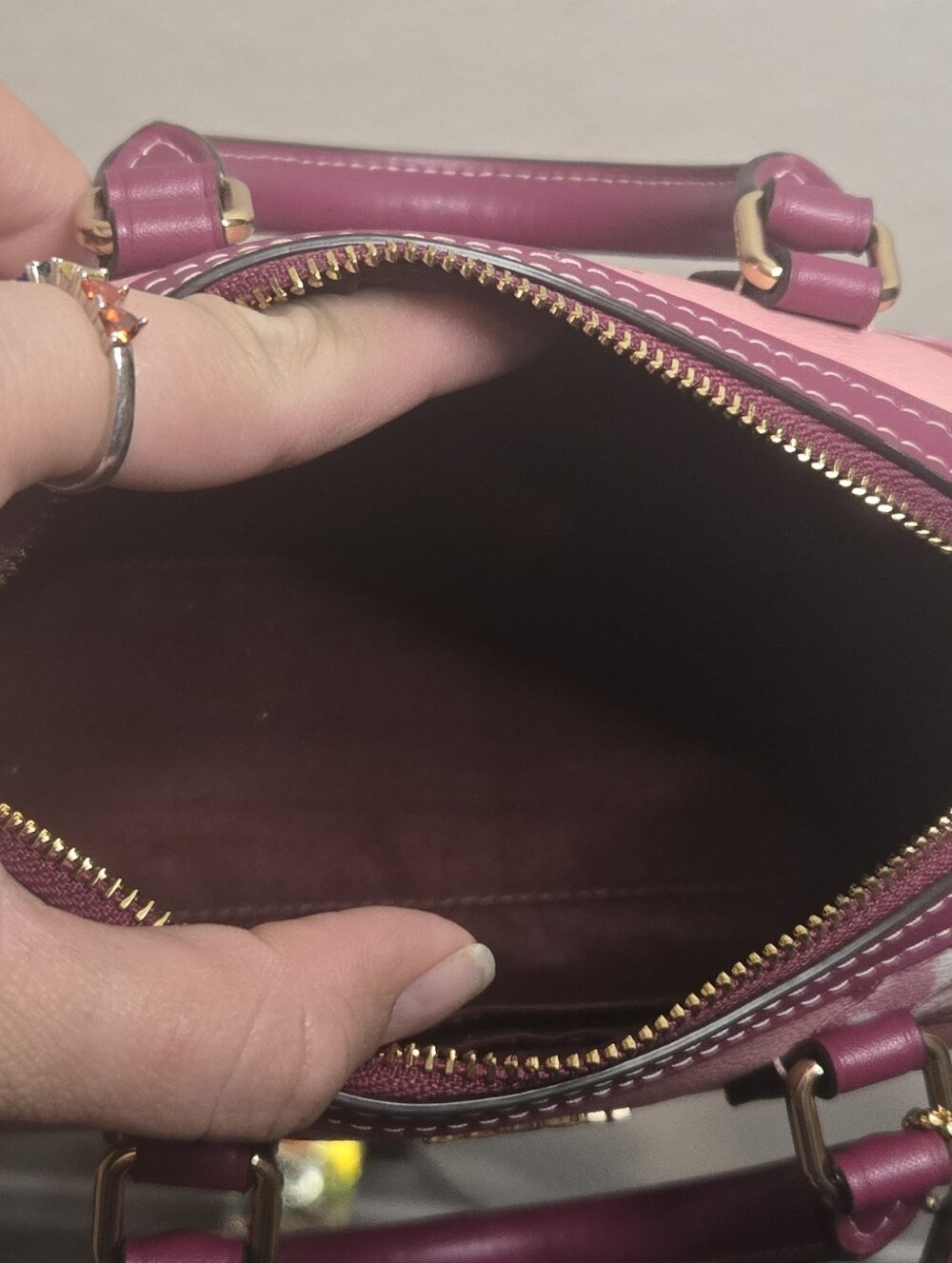 SOLD ON DEPOP Coach CR245 Mini Rowan Pink Cherry Satchel - Picture 7 of 10